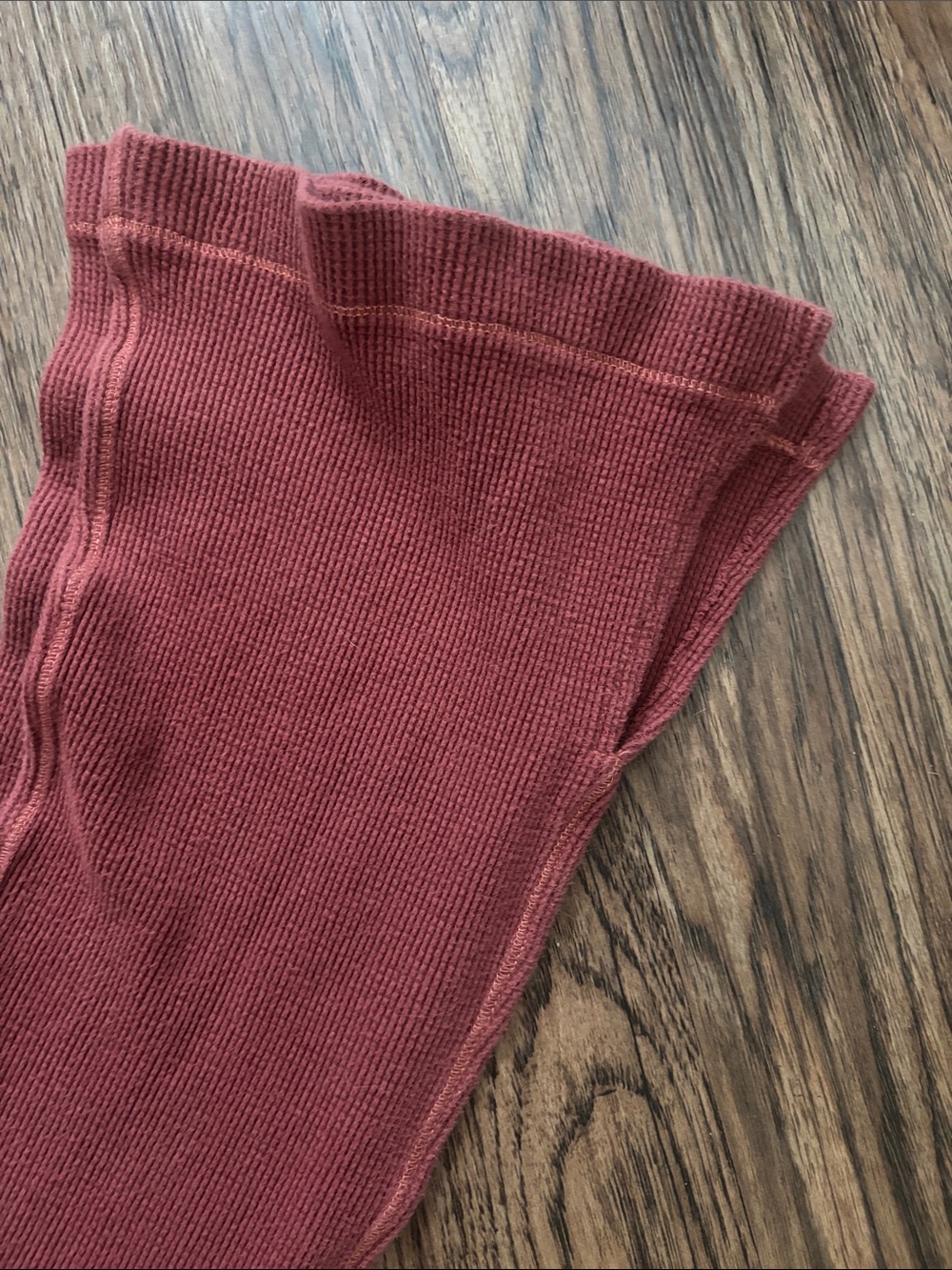 Intimately Free People Waffle Knit Thermal Flare Pants Terracotta S Lounge Leggi - Picture 7 of 7